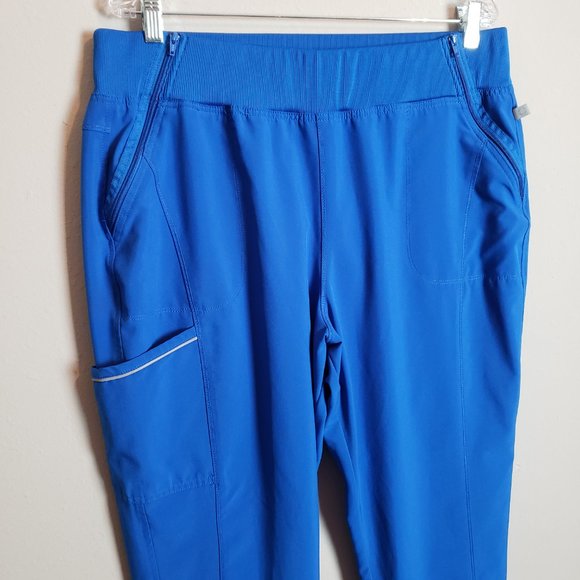 Cherokee Infinity Royal Blue Elastic Waist Jogger Scrub Pants XL - Picture 2 of 9